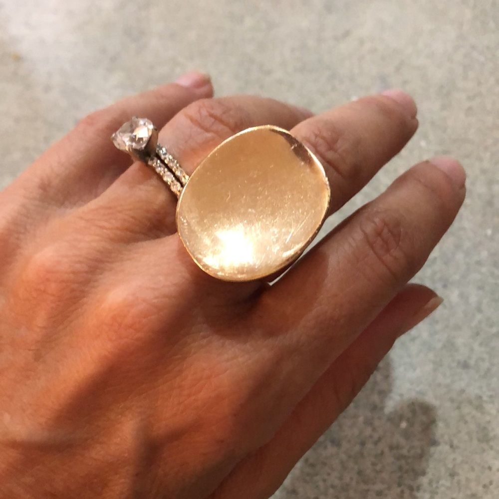 MILOR ITALY Bronze chunky ring. Size 7